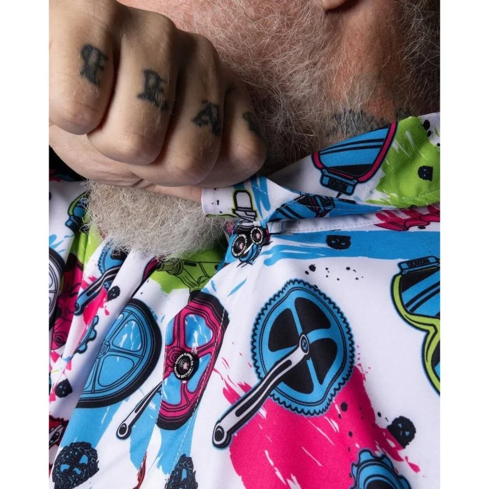 Dixxon Rhythm Section Men Shirt Short Sleeve Bicycle Cycling Button Up XL New - Picture 13 of 13